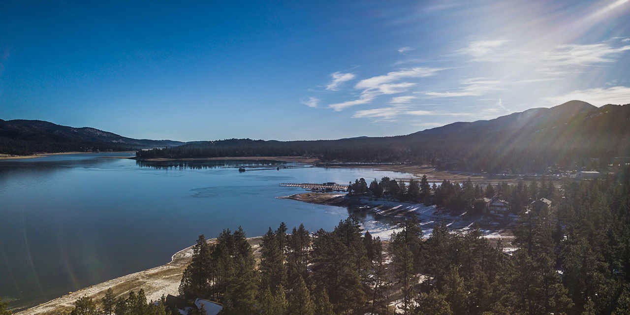 Big Bear Lake in winter